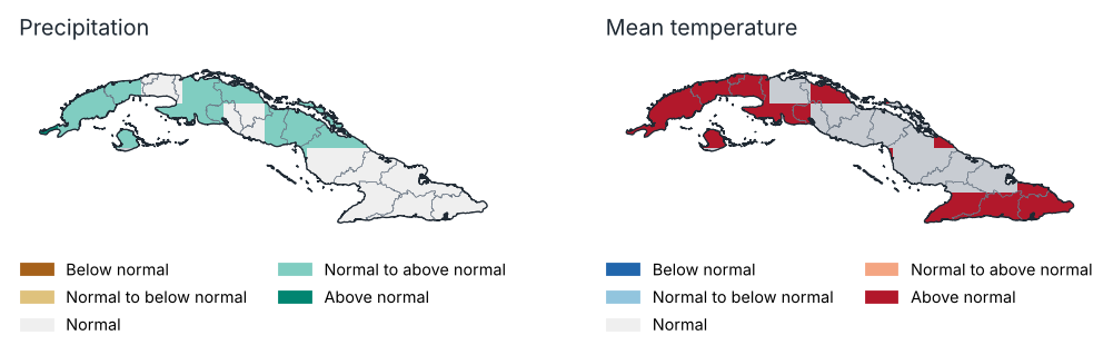 Outlook for Oct–Dec 2026: most likely tercile