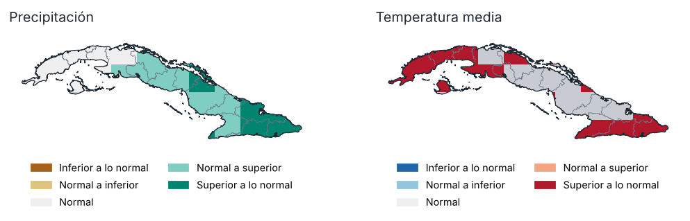 Perspectiva para Ene–Mar 2026: tercil más probable
