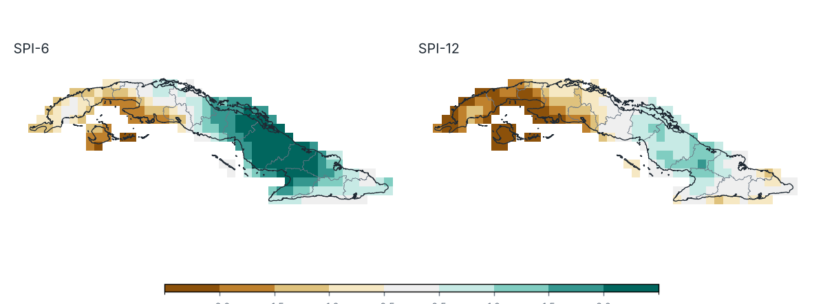 Índice Estandarizado de Precipitación (SPI) al cierre de diciembre 2025
