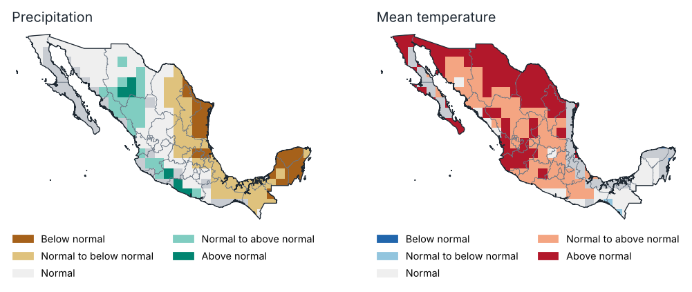 Outlook for February 2026: most likely tercile
