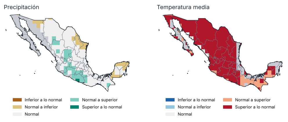 Perspectiva para Feb–Abr 2026: tercil más probable
