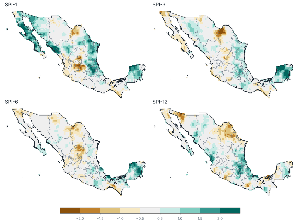 Índice Estandarizado de Precipitación (SPI) al cierre de mayo 2026