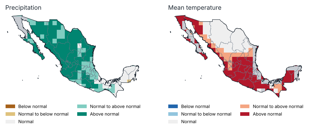 Outlook for Oct–Dec 2026: most likely tercile