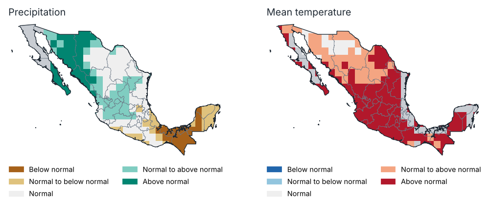 Outlook for Sep–Nov 2026: most likely tercile