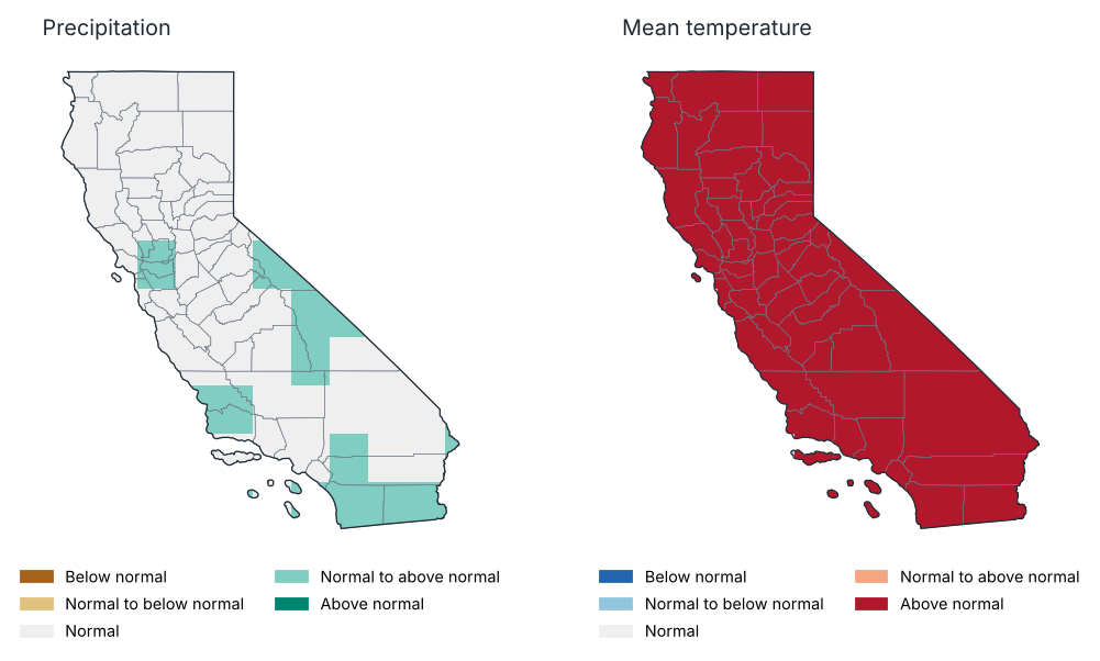 Outlook for Oct–Dec 2026: most likely tercile