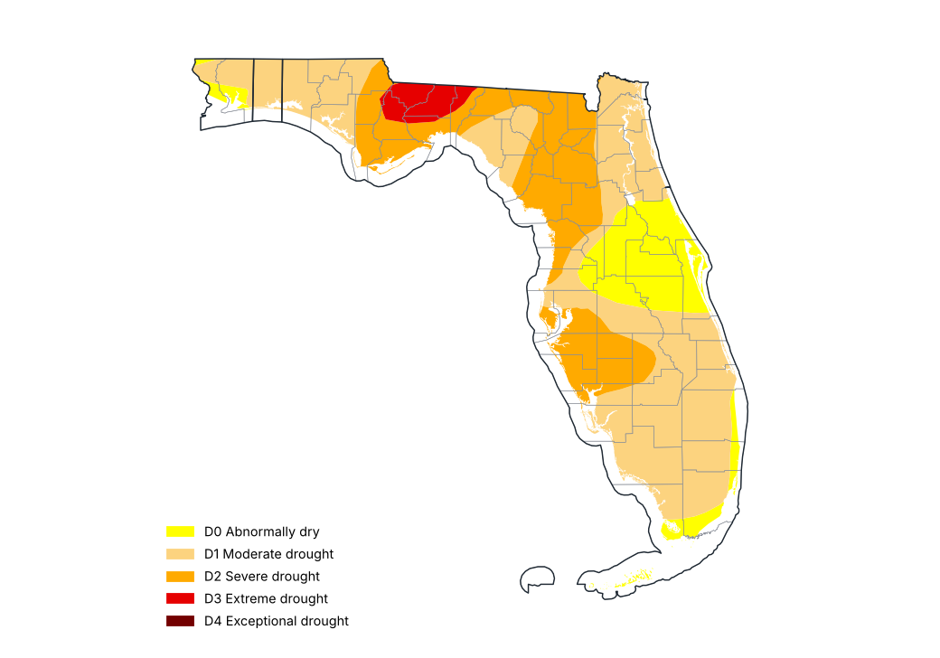 U.S. Drought Monitor, 30 December 2025