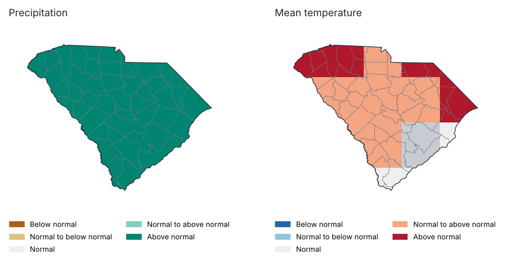 Outlook for Oct–Dec 2026: most likely tercile