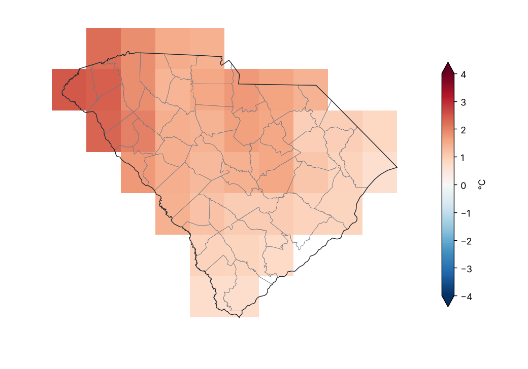 Anomalía de temperatura media (1991–2020)